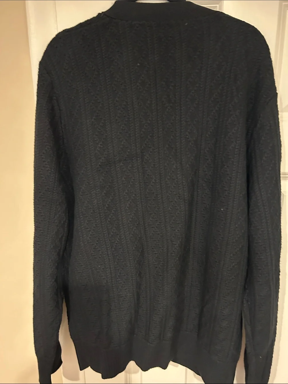 Men’s J Crew Black Cable-Knit Button Cardigan Sweater